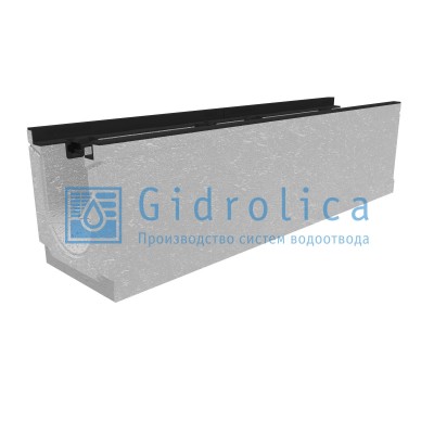 Лоток водоотводный бетонный коробчатый (СО-150мм), с чугунной насадкой, с уклоном 0,5%  КUу 100.24,8 (15).30,5(24)-BGZ-S, № 13