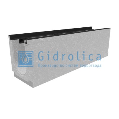 Лоток водоотводный бетонный коробчатый (СО-150мм), с чугунной насадкой, с уклоном 0,5% КUу 100.24,8 (15).33(26,5)-BGZ-S, № 18