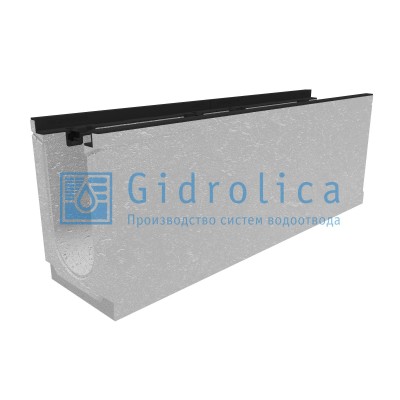 Лоток водоотводный бетонный коробчатый (СО-150мм), с чугунной насадкой, с уклоном 0,5% КUу 100.24,8 (15).36,5(30) - BGZ-S, № 25