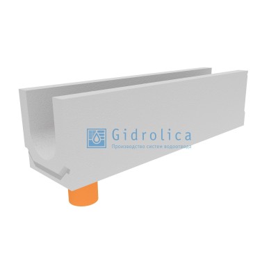 Лоток водоотводный бетонный коробчатый (СО-150мм), с водосливом KU 100.24,8 (15).39(32,5) - BGU, №30-0