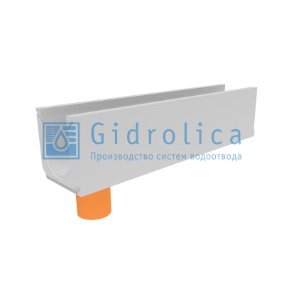 Лоток водоотводный бетонный коробчатый (СО-150мм), с водосливом КUв 100.21,3 (15).24(20) - BGU, № 10-0