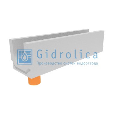 Лоток водоотводный бетонный коробчатый (СО-150мм), с водосливом КUв 100.24,8 (15).24(17,5)-BGU, № 0