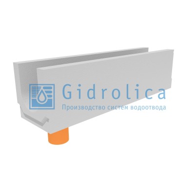 Лоток водоотводный бетонный коробчатый (СО-150мм), с водосливом КUв 100.24,8 (15).26,5(20)-BGU, № 5-0