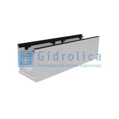 Лоток водоотводный бетонный коробчатый (СО-200мм), с чугунной насадкой, с уклоном 0,5%  КUу 100.29,8 (20).28(21) - BGZ-S, № -4