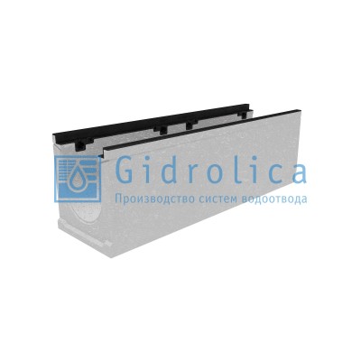 Лоток водоотводный бетонный коробчатый (СО-200мм), с чугунной насадкой, с уклоном 0,5%  КUу 100.29,8 (20).30(23) - BGZ-S, № 1