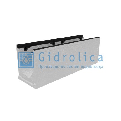 Лоток водоотводный бетонный коробчатый (СО-200мм), с чугунной насадкой, с уклоном 0,5%  КUу 100.29,8 (20).33(26) - BGZ-S, № 7