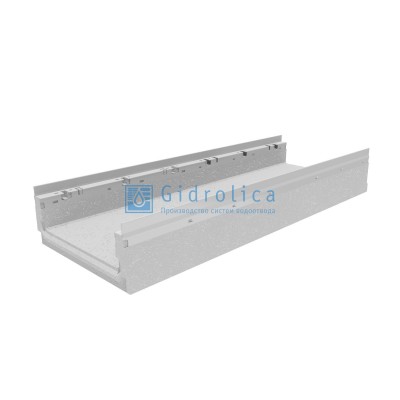 Лоток водоотводный бетонный коробчатый (СО-200мм), с оцинкованной насадкой, КП 100.26,3 (20).15(11,5) - BGF-Z