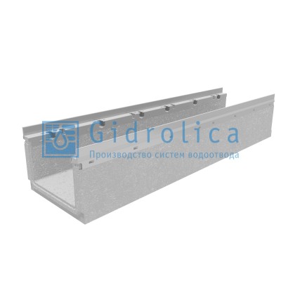 Лоток водоотводный бетонный коробчатый (СО-200мм), с оцинкованной насадкой, КП 100.26,3 (20).19(15,5) - BGF-Z