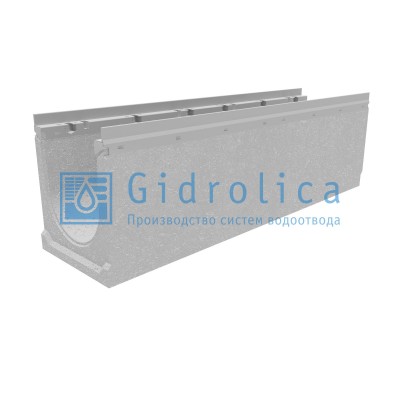 Лоток водоотводный бетонный коробчатый (СО-200мм), с оцинкованной насадкой КU 100.26,3 (20).30,5(25) - BGU-Z, № 5-0