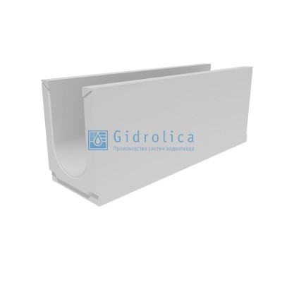 Лоток водоотводный бетонный коробчатый (СО-200мм), с уклоном 0,5% КUу 100.29,8(20).48,5(41,5) - BGU, № 38