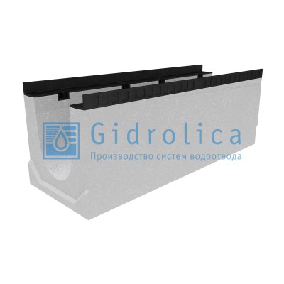 Лоток водоотводный бетонный коробчатый (СО-200мм), с уклоном 0,5%  КUу 100.34(20).37(30) - BGМ, № 12