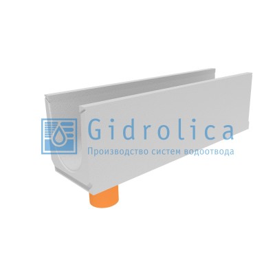 Лоток водоотводный бетонный коробчатый (СО-200мм), с водосливом КUв 100.26(20).30,5(25)-BGU, № 10-0