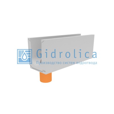 Лоток водоотводный бетонный коробчатый (СО-200мм), с водосливом КUв 100.29,8(20).37(30)-BGU, № 15-0