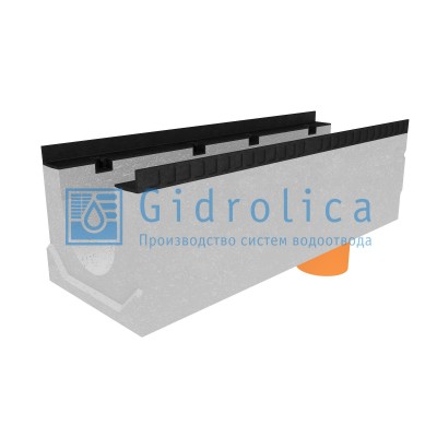 Лоток водоотводный бетонный коробчатый (СО-200мм), с водосливом КUв 100.34(20).31(24) - BGМ, № 0