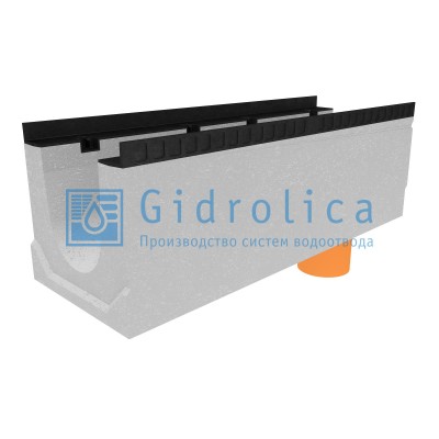 Лоток водоотводный бетонный коробчатый (СО-200мм), с водосливом КUв 100.34(20).33,5(26,5) - BGM, № 5-0