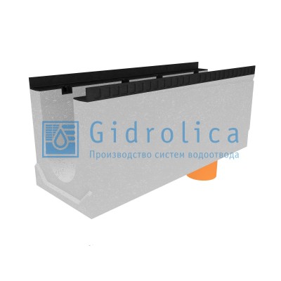 Лоток водоотводный бетонный коробчатый (СО-200мм), с водосливом КUв 100.34(20).41(34) - BGМ, № 20-0