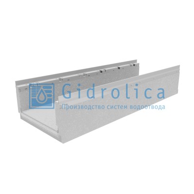 Лоток водоотводный бетонный коробчатый (СО-300мм) с оцинкованной насадкой КП 100.36,3 (30).20(15,5) - BGF-Z, №10-0