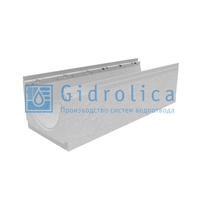 Лоток водоотводный бетонный коробчатый (СО-300мм), с оцинкованной насадкой КU 100.36,3(30).29,5(23) - BGU-Z, № 0