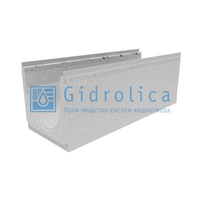 Лоток водоотводный бетонный коробчатый (СО-300мм), с оцинкованной насадкой КU 100.36,3(30).37(30,5) - BGU-Z, № 15-0