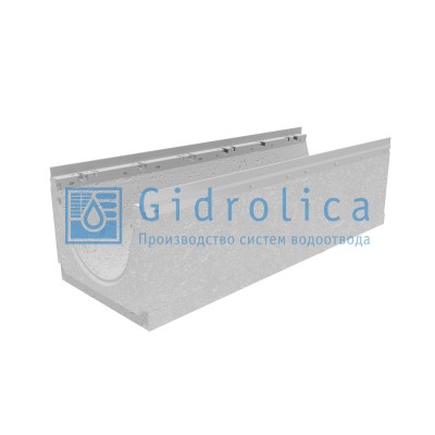 Лоток водоотводный бетонный коробчатый (СО-300мм), с оцинкованной насадкой, с уклоном 0,5% КUу 100.36,3(30).30(23,5) - BGU-Z, № 1
