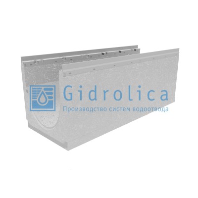 Лоток водоотводный бетонный коробчатый (СО-300мм), с оцинкованной насадкой, с уклоном 0,5% КUу 100.36,3(30).39,5(33) - BGU-Z, № 20