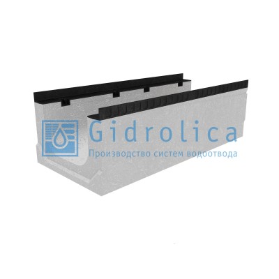 Лоток водоотводный бетонный коробчатый (СО-300мм), с уклоном 0,5%  КПу 100.44(30).31,5(24,5) - BGМ-F, № 1