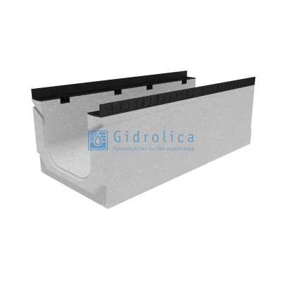Лоток водоотводный бетонный коробчатый (СО-300мм), с уклоном 0,5%  КПу 100.44(30).33,5(26,5) - BGМ-F, № 5