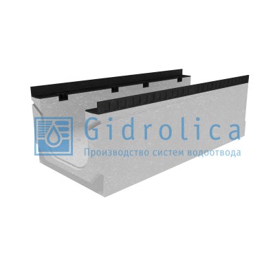 Лоток водоотводный бетонный коробчатый (СО-300мм), с уклоном 0,5%  КПу 100.44(30).35,5(28,5) - BGМ-F, № 9