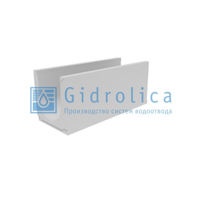 Лоток водоотводный бетонный коробчатый (СО-300мм), с уклоном 0,5%  КUу 100.39,4(30).42,5(35,5) - BGU, № 6