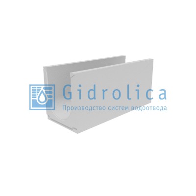 Лоток водоотводный бетонный коробчатый (СО-300мм), с уклоном 0,5%  КUу 100.39,4(30).45,5(38,5) - BGU, № 12