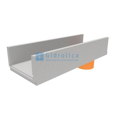 Лоток водоотводный бетонный коробчатый (СО-300мм), с водосливом КПв 100.36,3 (30).20(15,5) - BGF, № 20-0