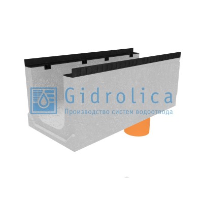 Лоток водоотводный бетонный коробчатый (СО-300мм), с водосливом КПв 100.44(30).41(34) - BGМ-F