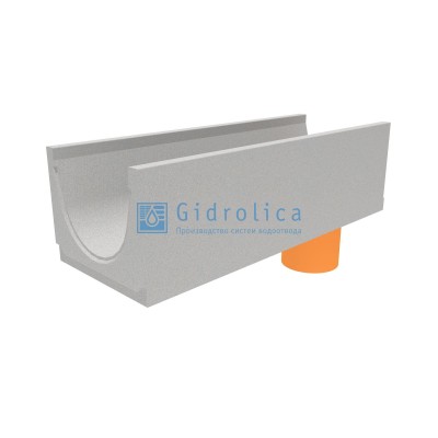 Лоток водоотводный бетонный коробчатый (СО-300мм), с водосливом КUв 100.36,3(30).29,5(23) - BGU, № 5-0