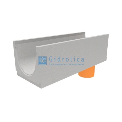 Лоток водоотводный бетонный коробчатый (СО-300мм), с водосливом КUв 100.36,3(30).32(25,5) - BGU, № 10-0
