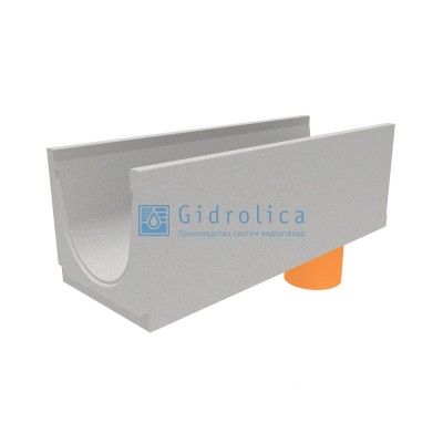 Лоток водоотводный бетонный коробчатый (СО-300мм), с водосливом КUв 100.36,3(30).34,5(28) - BGU, № 15-0