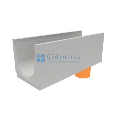 Лоток водоотводный бетонный коробчатый (СО-300мм), с водосливом КUв 100.36,3(30).37(30,5) - BGU, № 20-0