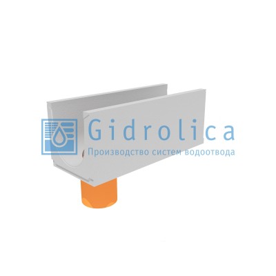 Лоток водоотводный бетонный коробчатый (СО-300мм), с водосливом КUв 100.39,4(30).39,5(32,5) - BGU, № 0