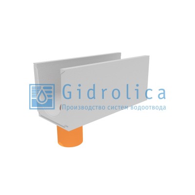 Лоток водоотводный бетонный коробчатый (СО-300мм), с водосливом КUв 100.39,4(30).44,5(37,5) - BGU, № 10-0