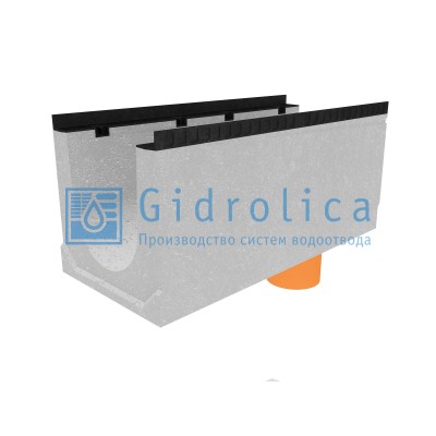 Лоток водоотводный бетонный коробчатый (СО-300мм), с водосливом КUв 100.44(30).45(38) - BGМ, № 0