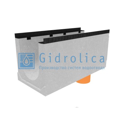 Лоток водоотводный бетонный коробчатый (СО-300мм), с водосливом КUв 100.44(30).47,5(40,5) - BGМ, № 5-0