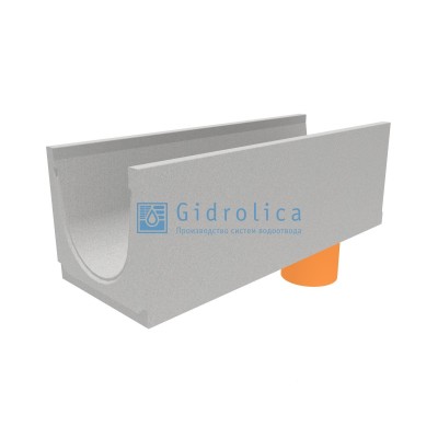 Лоток водоотводный бетонный коробчатый (СО-400мм) КU 100.49,4(40).54,5(45,0) - BGU, № 30-0