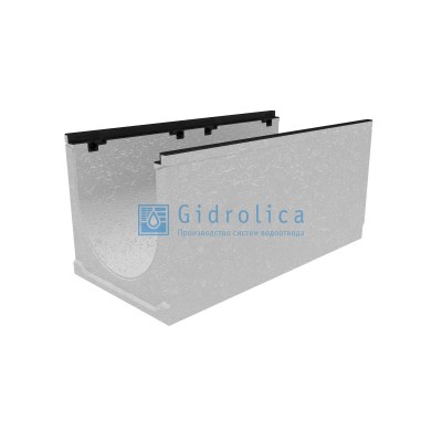 Лоток водоотводный бетонный коробчатый (СО-400мм), с чугунной насадкой, с уклоном 0,5% КUу 100.49,9 (40).38,5(31,5) - BGZ-S,№ -3
