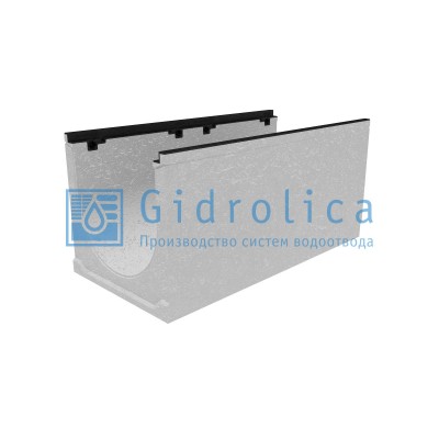Лоток водоотводный бетонный коробчатый (СО-400мм), с чугунной насадкой, с уклоном 0,5%  КUу 100.49,9 (40).48(41) - BGZ-S, № 17