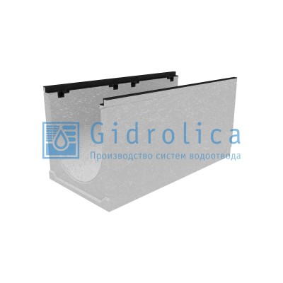 Лоток водоотводный бетонный коробчатый (СО-400мм), с чугунной насадкой, с уклоном 0,5%КUу 100.49,9 (40).49,5(42,5) - BGZ-S, № 20