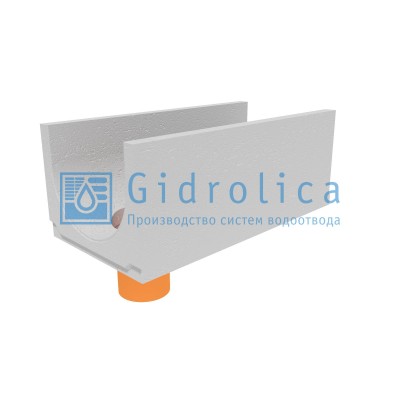 Лоток водоотводный бетонный коробчатый (СО-400мм), с водосливом КUв 100.49,4(40).39,5(32,5) - BGU, № 0