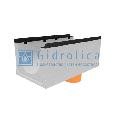 Лоток водоотводный бетонный коробчатый (СО-400мм), с водосливом КUв 100.54(40).42,5(34,5) - BGМ, № -5-0