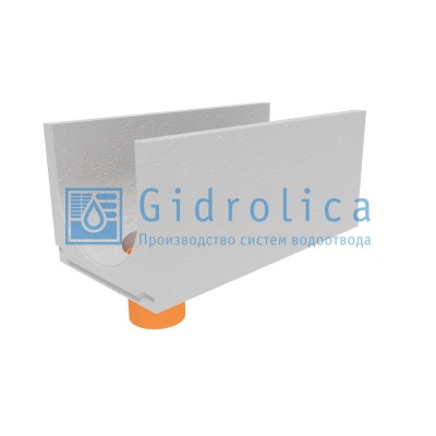 Лоток водоотводный бетонный коробчатый (СО-400мм), с водосливомКUв 100.49,4(40).44,5(37,5) - BGU, № 10-0