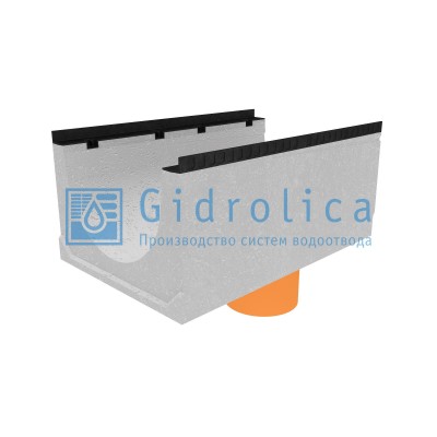 Лоток водоотводный бетонный коробчатый (СО-500мм), с водосливом КUв 100.65(50).45(36) - BGМ, № 0