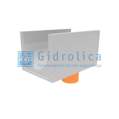 Лоток водоотводный бетонный коробчатый (СО-500мм), с водосливом КUв 100.65(50).5546) - BGU-XL, № 20-0