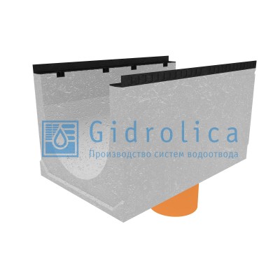 Лоток водоотводный бетонный коробчатый (СО-500мм), с водосливом КUв 100.65(50).57,5(48,5) - BGМ, № 25-0